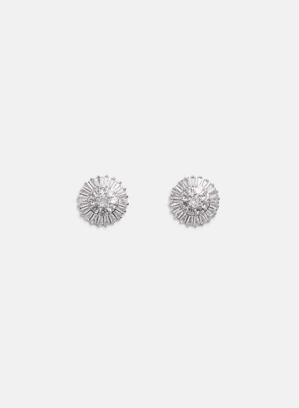 laura Round Cubic Zirconia Earrings