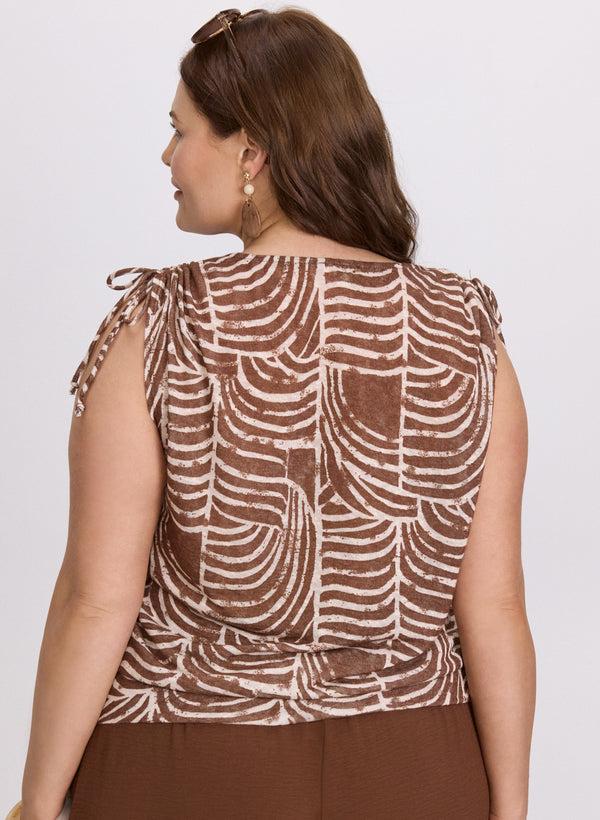 Laura Ruched Abstract Top