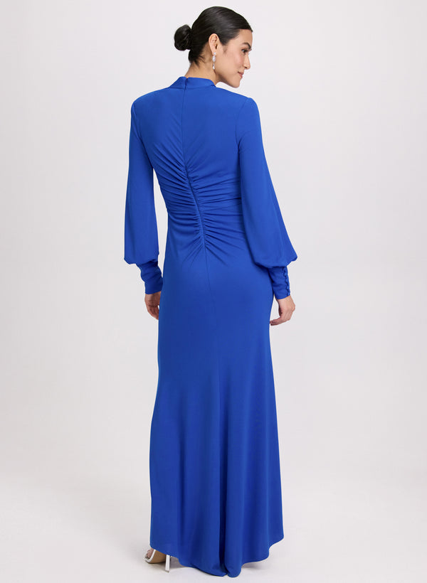 Laura Ruched Crepe Dress