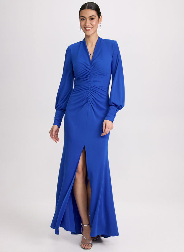 Laura Ruched Crepe Dress