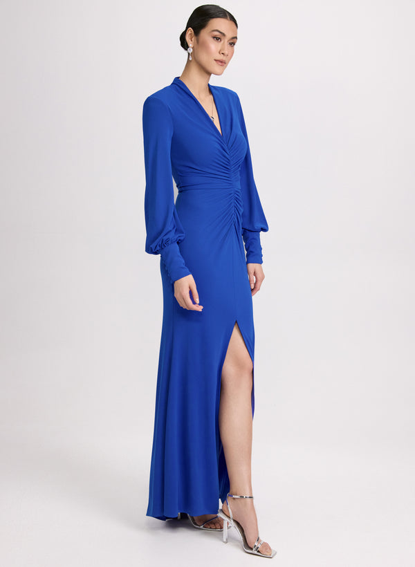 laura Ruched Crepe Dress