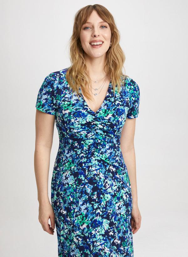 Laura Ruched Details Floral Dress