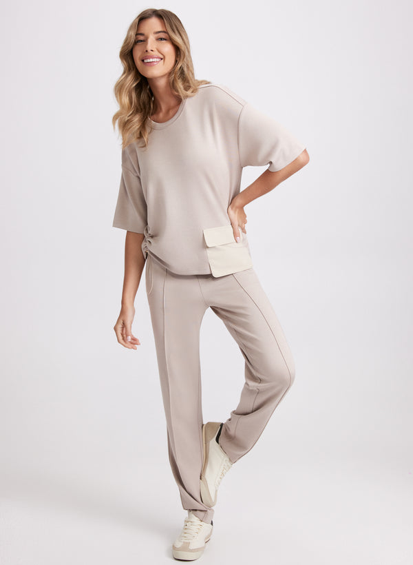 Laura Ruched Flap Pocket T-Shirt