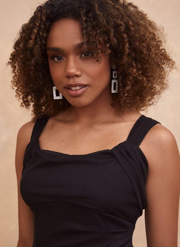 Laura Ruched Flounce Dress