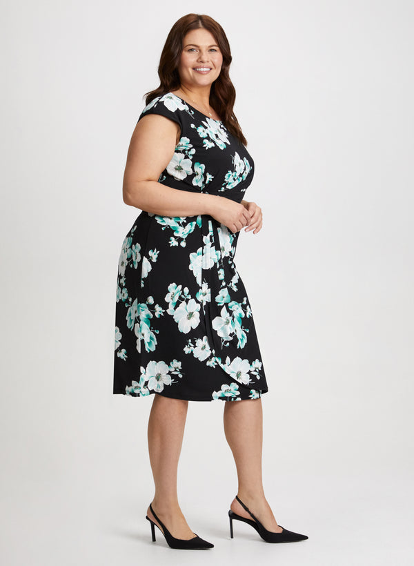Laura Ruched Waist Floral Dress