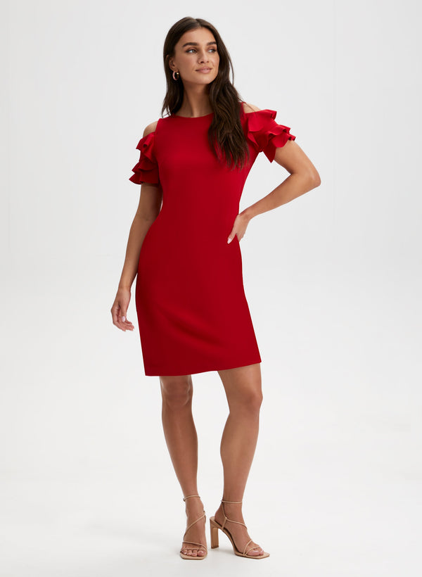laura Ruffle Detail Day Dress