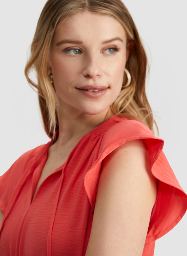 Laura Ruffle Detail Dress