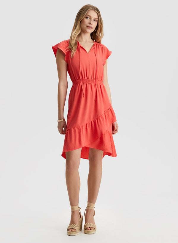 laura Ruffle Detail Dress