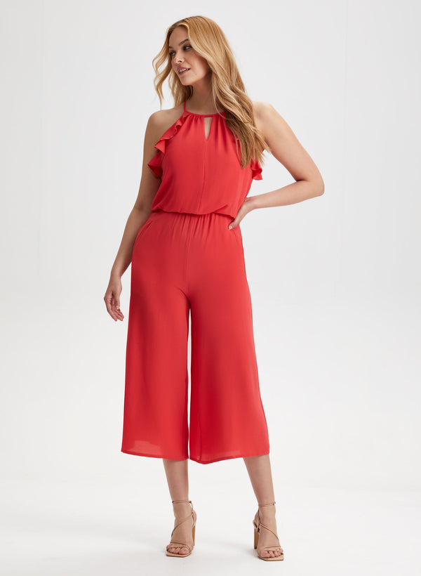 laura Ruffle Detail Jumpsuit