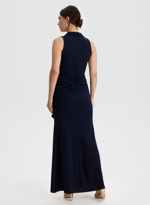 Laura Ruffle Detail Tuxedo Dress