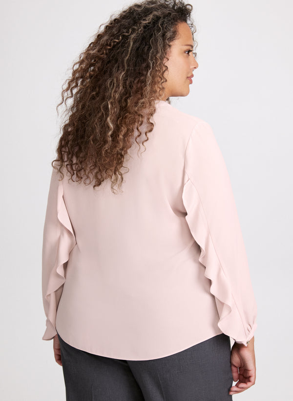 Laura Ruffle Long Sleeve Detail Blouse