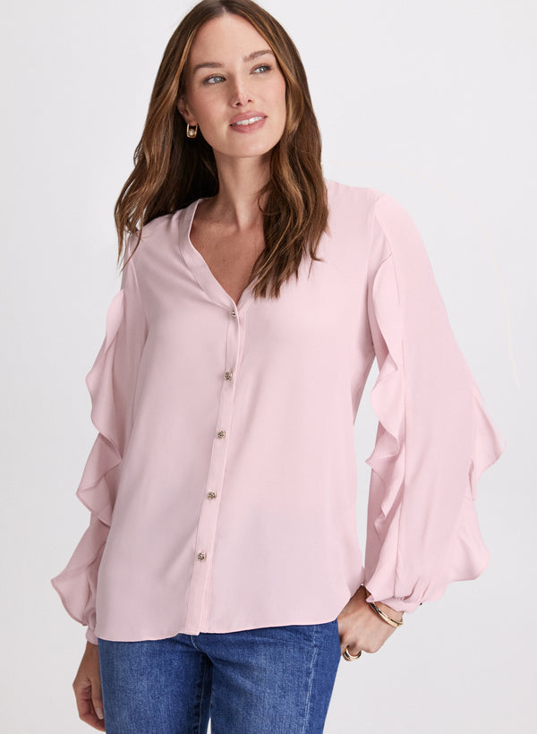 Laura Ruffle Sleeve Blouse