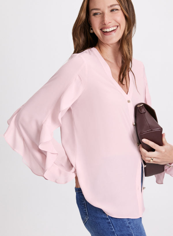 laura Ruffle Sleeve Blouse