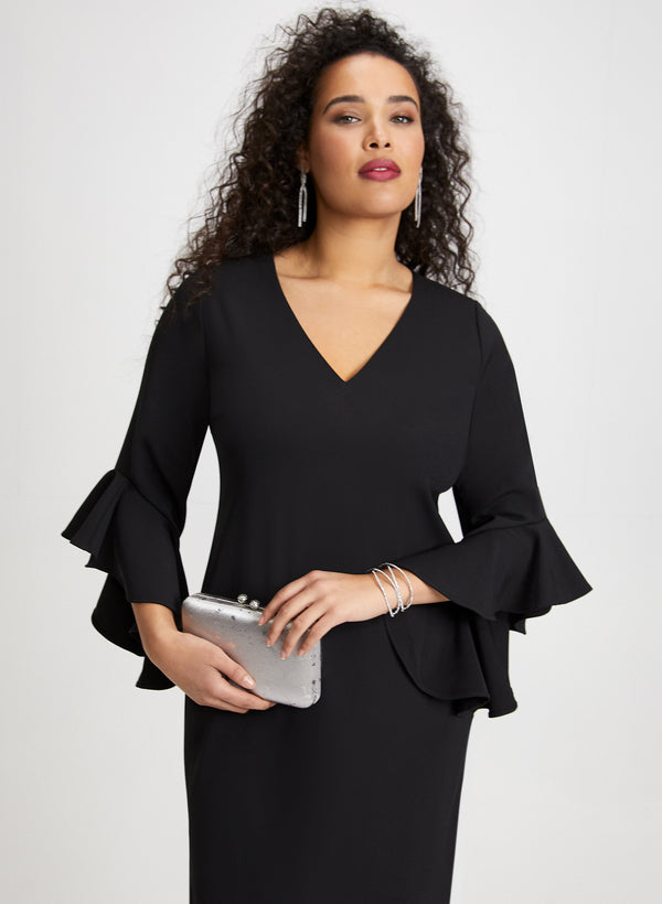 Laura Ruffle Sleeve Dress