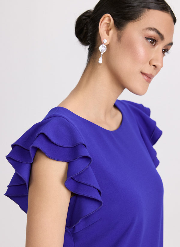 Laura Ruffle Sleeve Dress