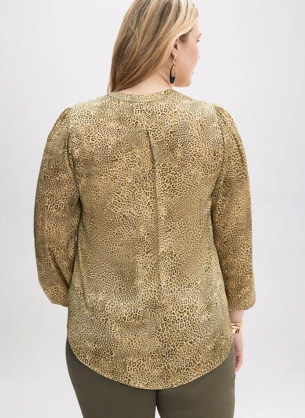 Laura Ruffle Trim Popover Blouse