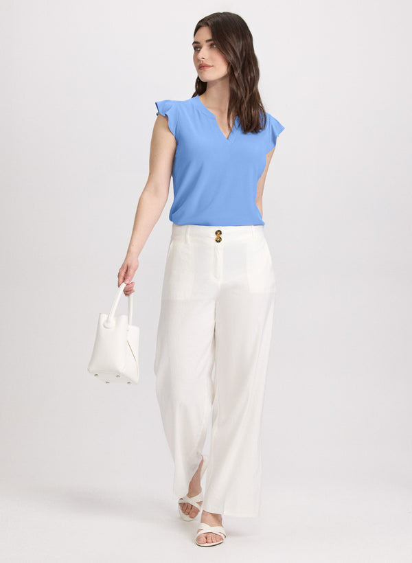 Laura Ruffled Cap Sleeve T-Shirt