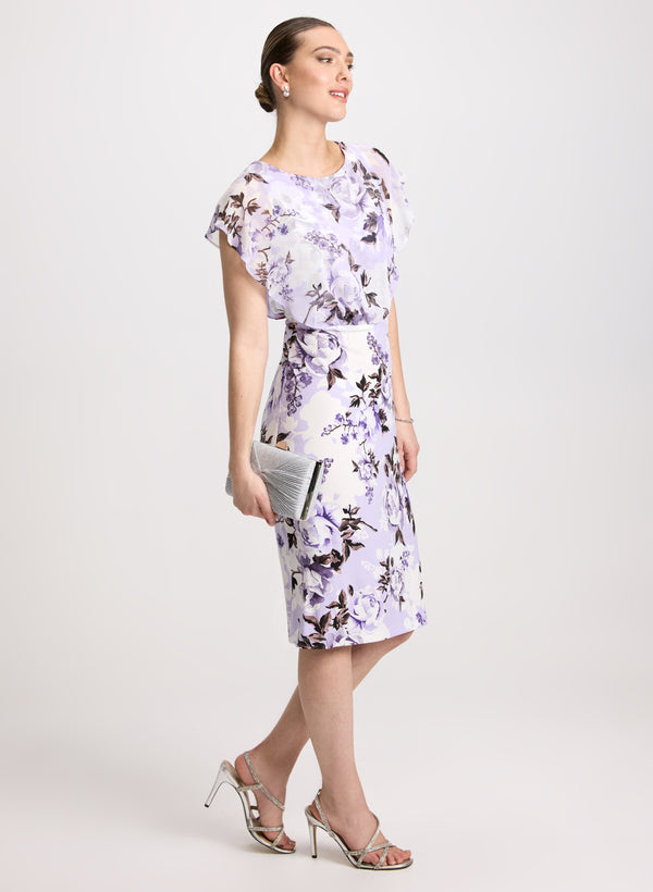 Laura Ruffled Floral Midi Dress