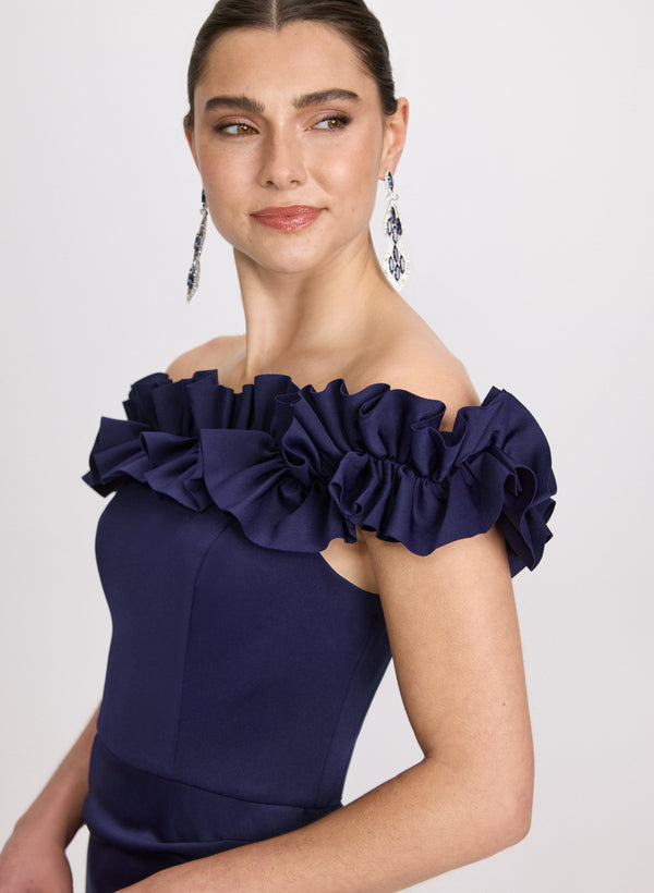 Laura Ruffled Off-The-Shoulder Dress