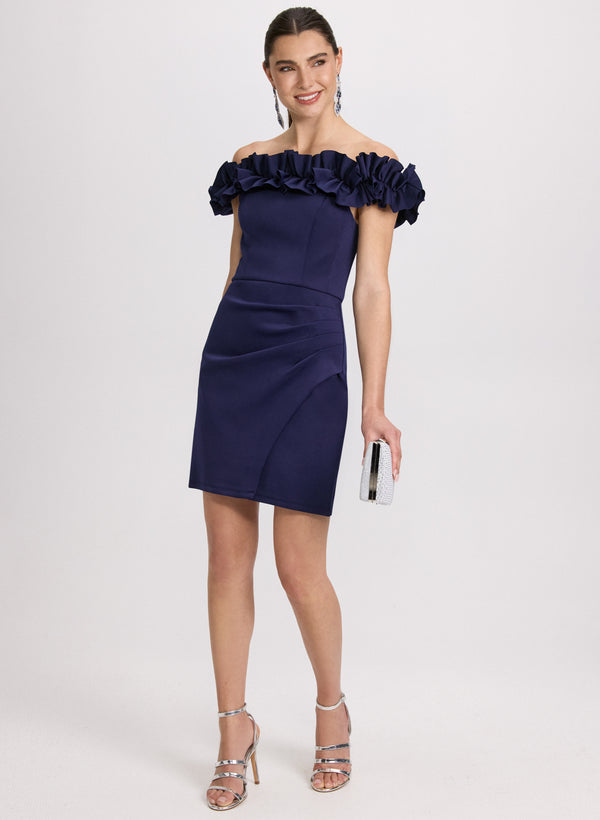 Laura Ruffled Off-The-Shoulder Dress