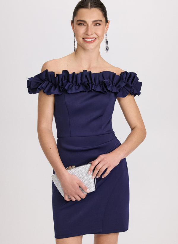 Laura Ruffled Off-The-Shoulder Dress