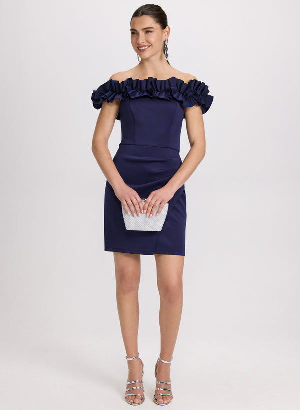 laura Ruffled Off-The-Shoulder Dress