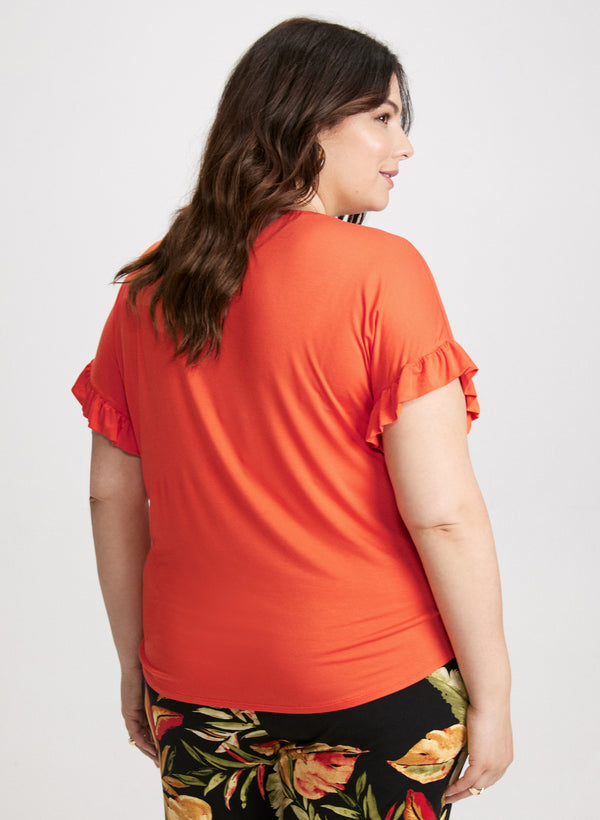 Laura Ruffled Sleeve T-Shirt