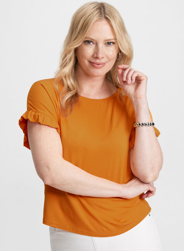 laura Ruffled Sleeve T-Shirt