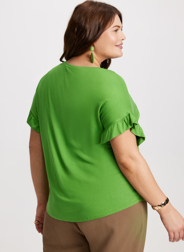 Laura Ruffled Sleeve T-Shirt
