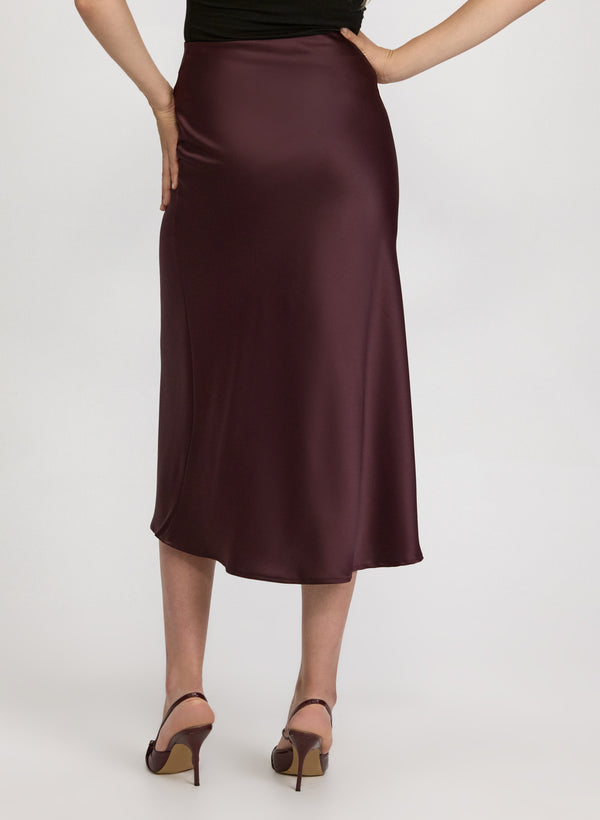 Laura Satin Bias Cut Skirt
