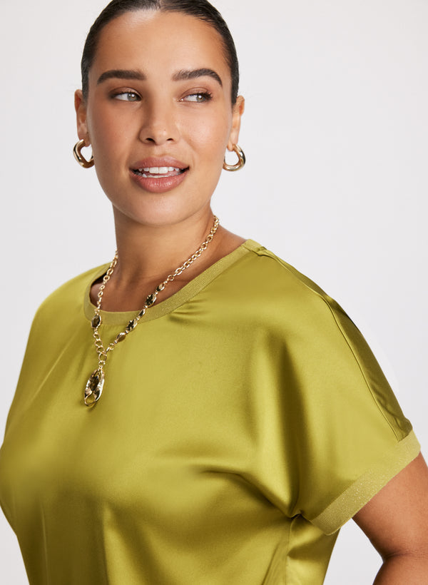 Laura Satin Cap Sleeve Top