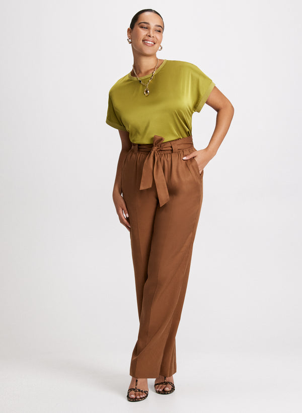 Laura Satin Cap Sleeve Top