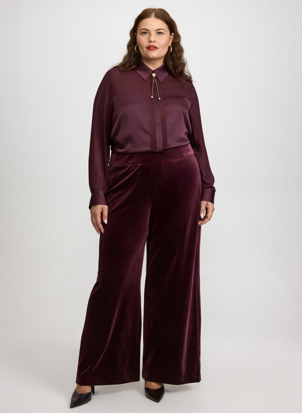 Laura Satin & Chiffon Blouse