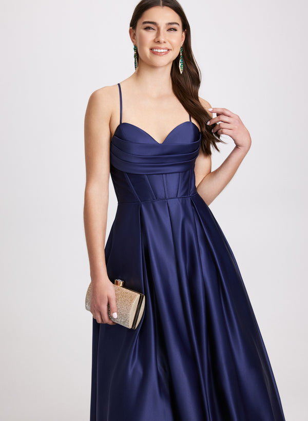 Laura Satin Corset Ballgown Dress