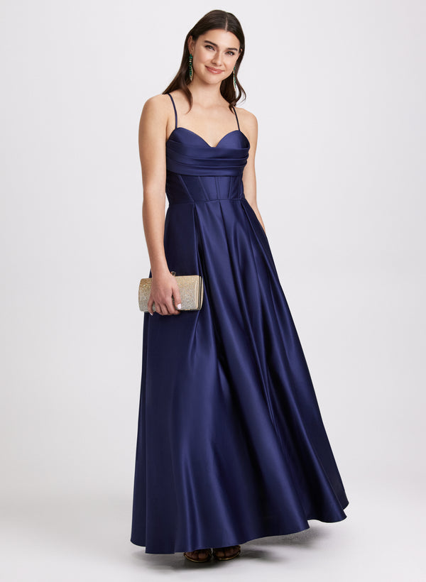 laura Satin Corset Ballgown Dress
