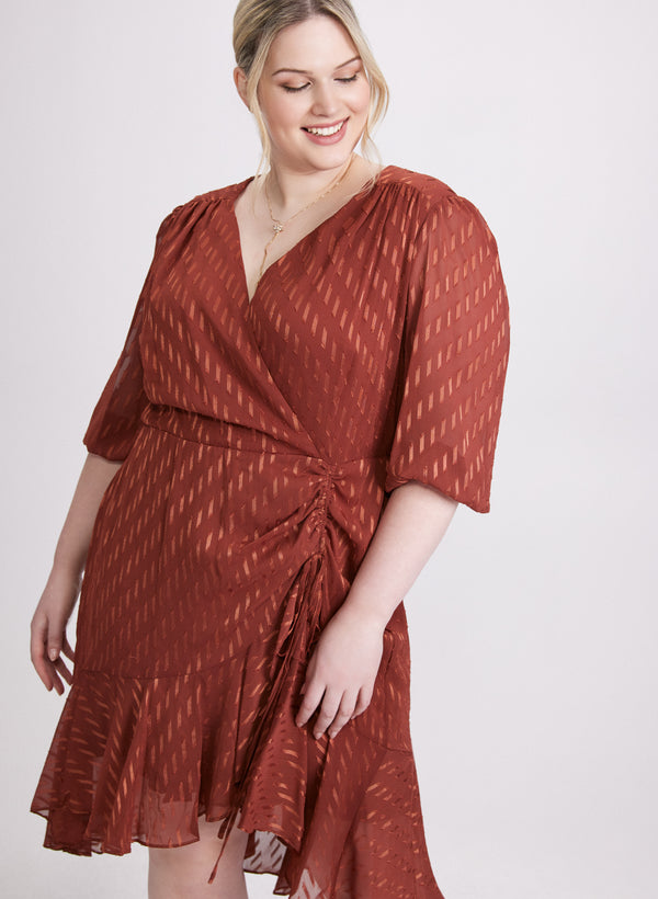 Laura Satin Dot Dress