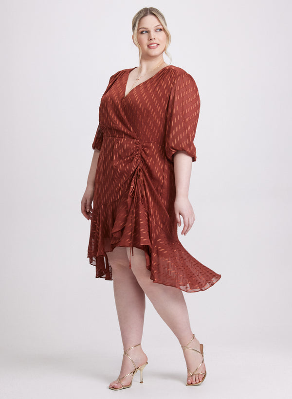 Laura Satin Dot Dress