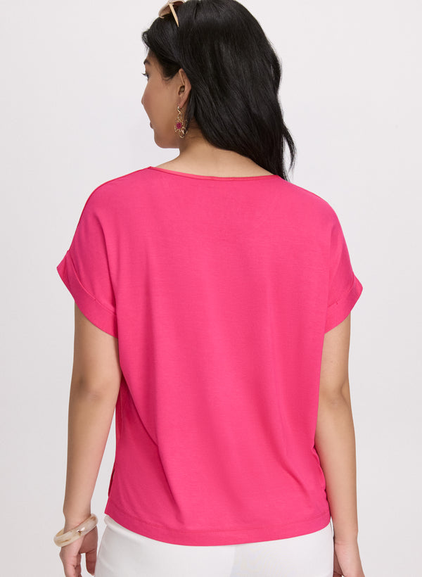 Laura Satin Drop Shoulder Top