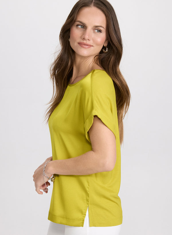Laura Satin Drop Shoulder Top