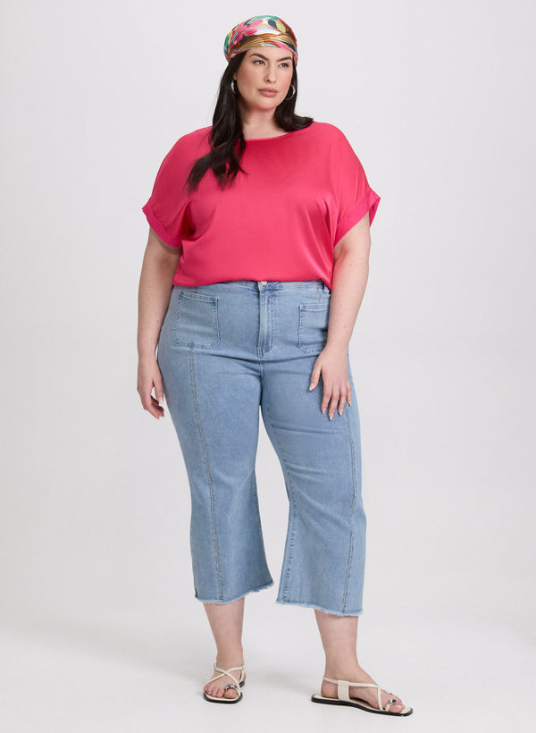 Laura Satin Drop Shoulder Top