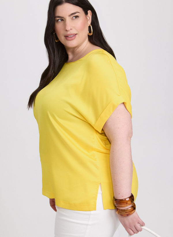 Laura Satin Drop Shoulder Top