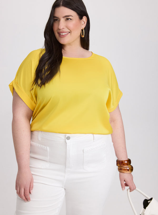 laura Satin Drop Shoulder Top