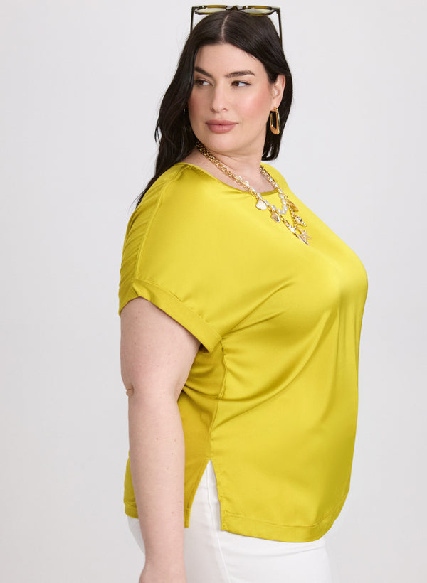 Laura Satin Drop Shoulder Top