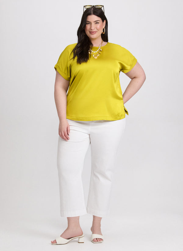 Laura Satin Drop Shoulder Top