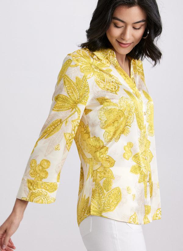 Laura Satin Floral Blouse