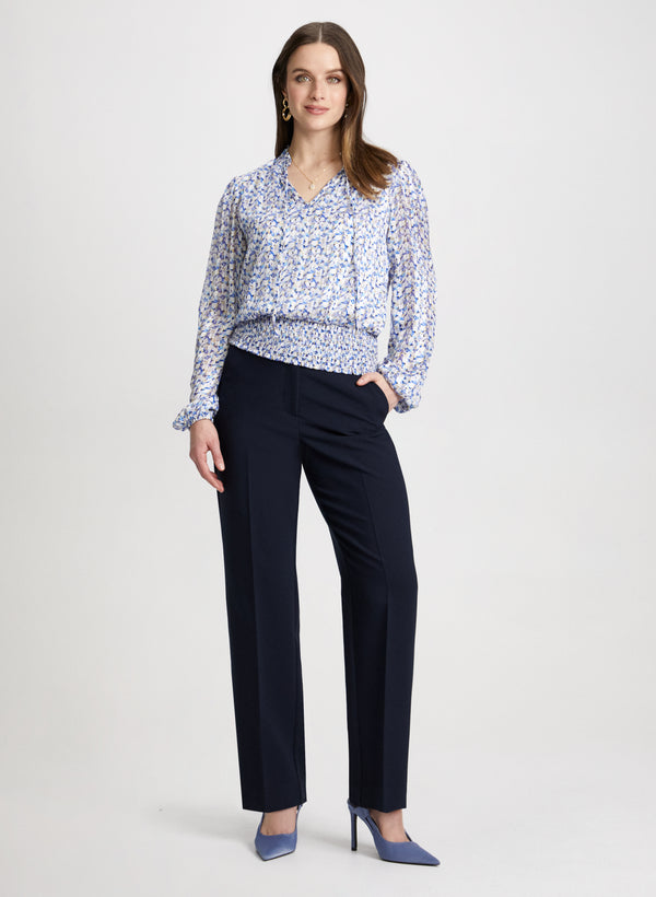 Laura Satin Floral Print Blouse