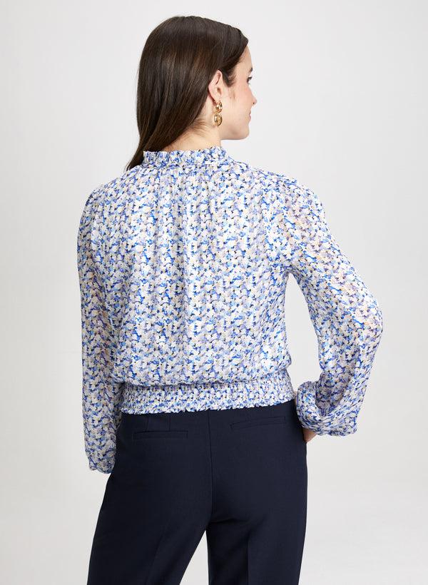 Laura Satin Floral Print Blouse
