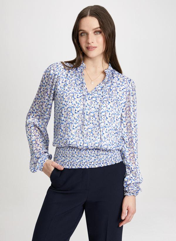 laura Satin Floral Print Blouse