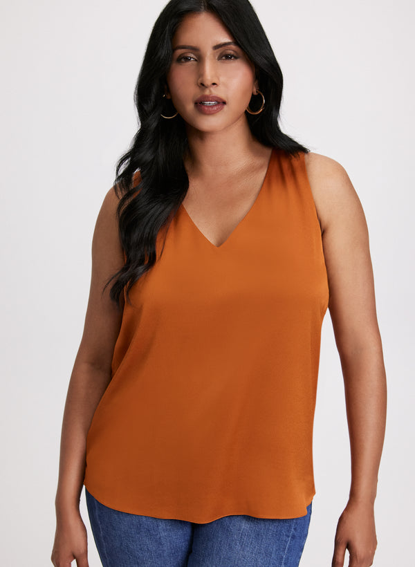 Laura Satin Sleeveless Blouse