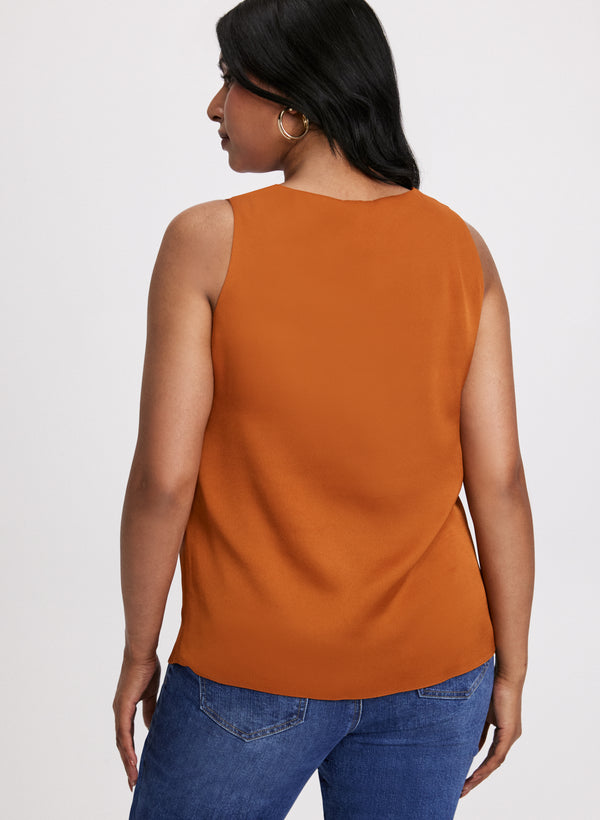 Laura Satin Sleeveless Blouse